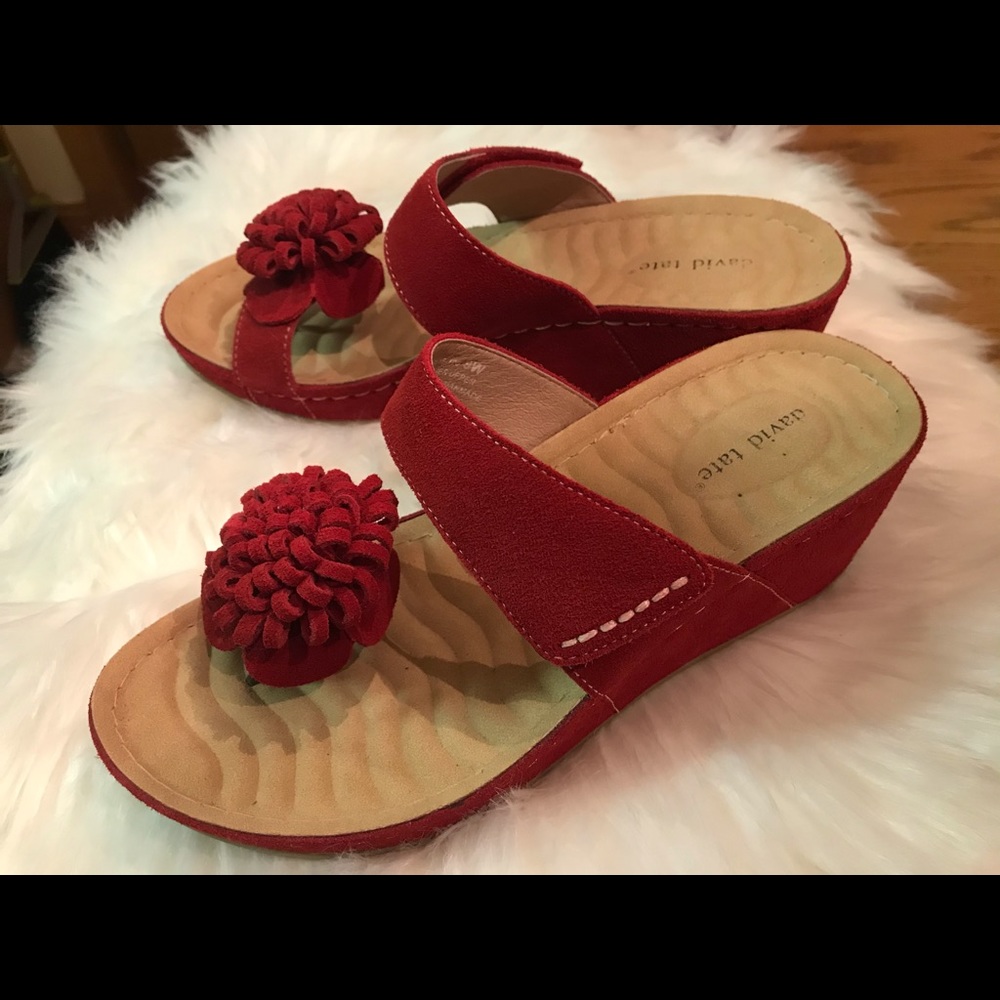 David Tate platform sandals size 9W